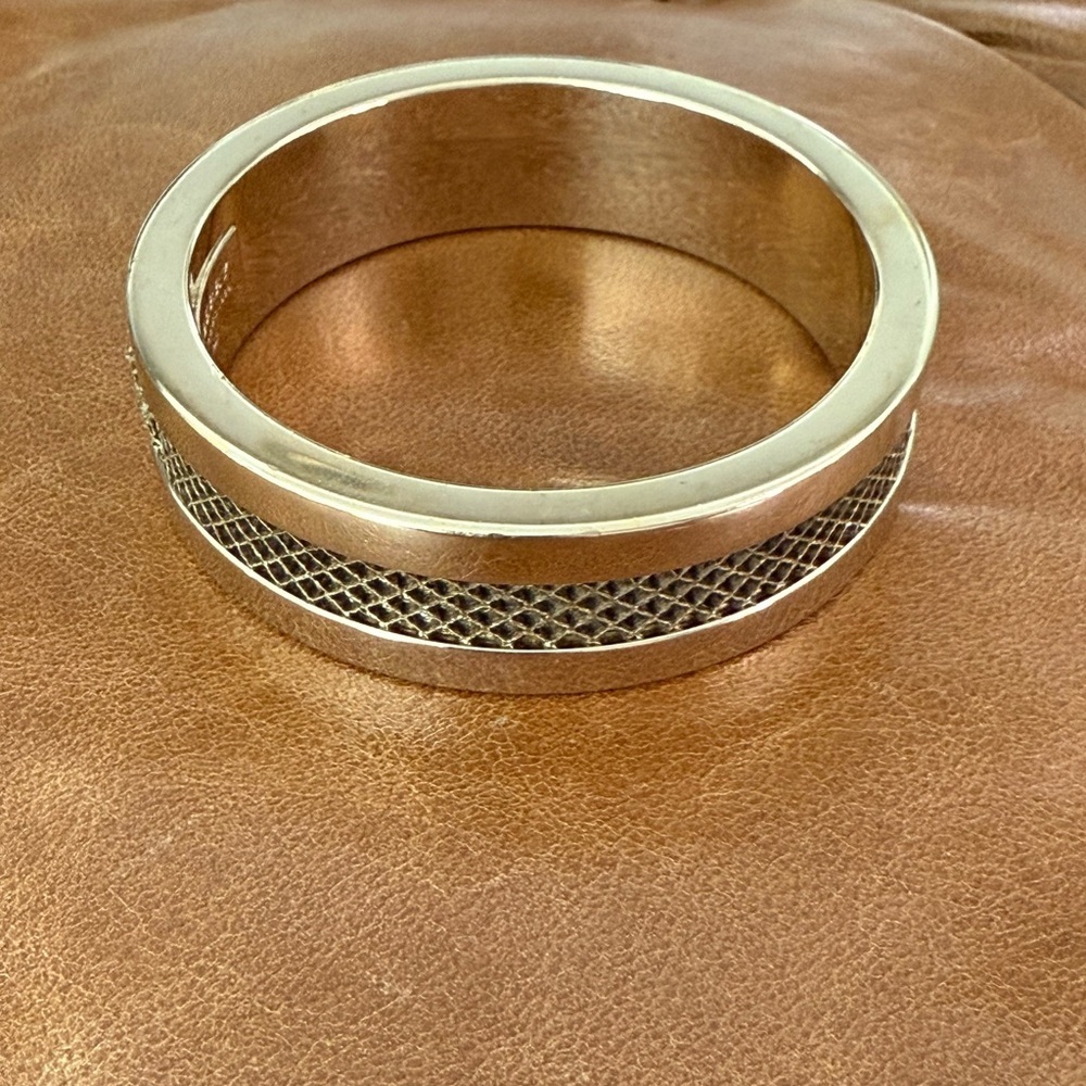 Burberry Gold Textured Starement Bracelet